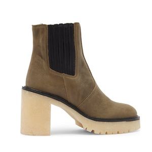 NWT! NEW IN BOX! Free People James Chelsea Boot Deep Khaki Size 8